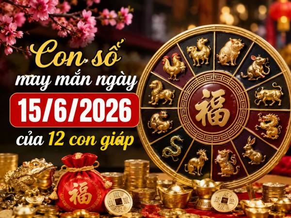 Hé lộ con số may mắn ngày 15 tháng 6 thứ 2 của 12 con giáp